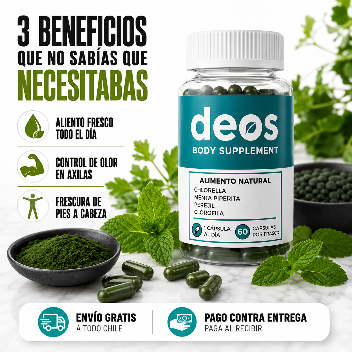 Deos™ | Combate el mal olor, aliento fresco y axilas secas